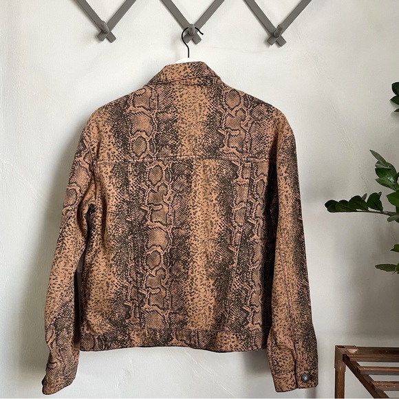 Free People Snake Print Trucker Jacket - Picture 9 of 13